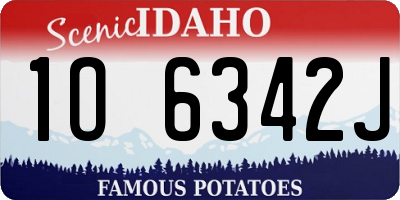 ID license plate 1O6342J