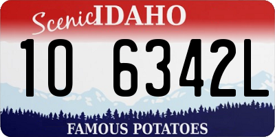 ID license plate 1O6342L