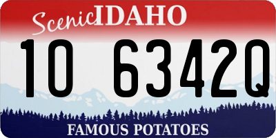 ID license plate 1O6342Q