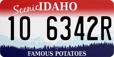 ID license plate 1O6342R
