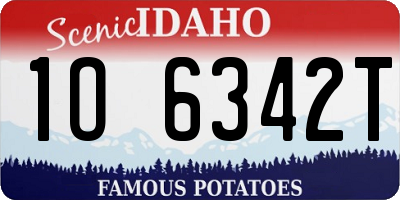 ID license plate 1O6342T