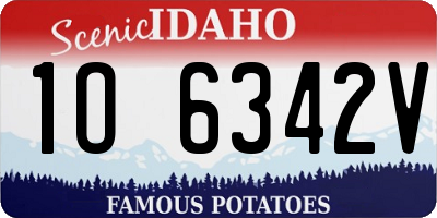 ID license plate 1O6342V