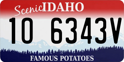 ID license plate 1O6343V