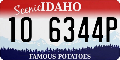 ID license plate 1O6344P