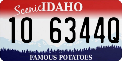 ID license plate 1O6344Q