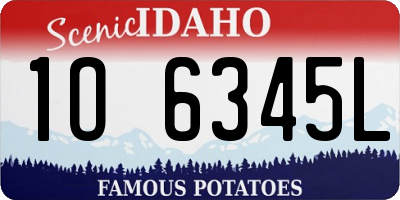 ID license plate 1O6345L