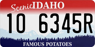 ID license plate 1O6345R