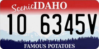 ID license plate 1O6345V