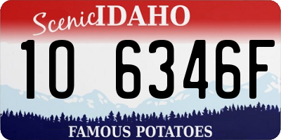 ID license plate 1O6346F