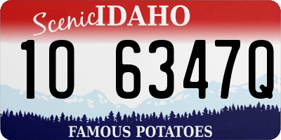 ID license plate 1O6347Q