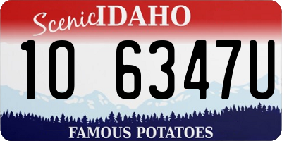 ID license plate 1O6347U