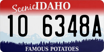 ID license plate 1O6348A