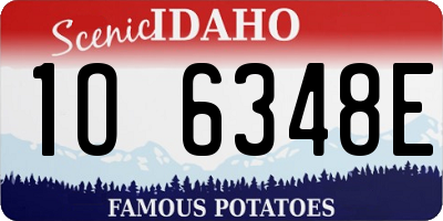 ID license plate 1O6348E