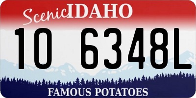 ID license plate 1O6348L