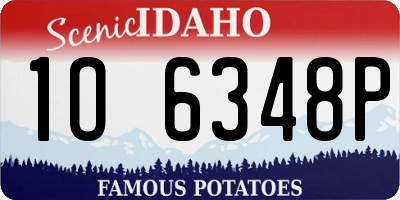 ID license plate 1O6348P