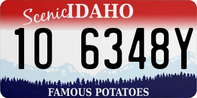 ID license plate 1O6348Y