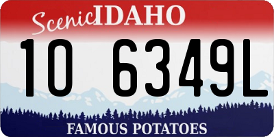ID license plate 1O6349L
