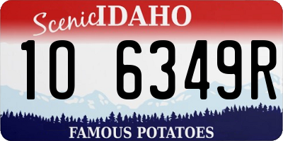 ID license plate 1O6349R