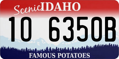 ID license plate 1O6350B