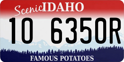 ID license plate 1O6350R