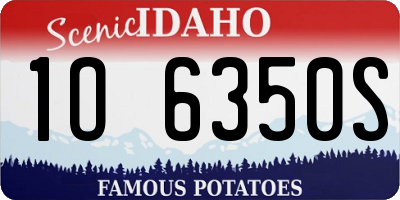 ID license plate 1O6350S