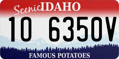 ID license plate 1O6350V