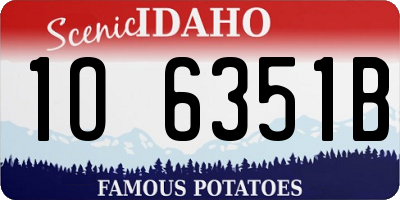ID license plate 1O6351B
