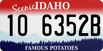 ID license plate 1O6352B
