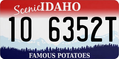 ID license plate 1O6352T