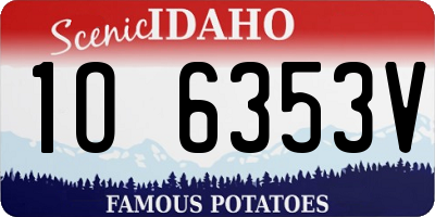 ID license plate 1O6353V
