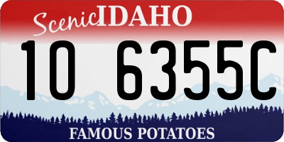 ID license plate 1O6355C