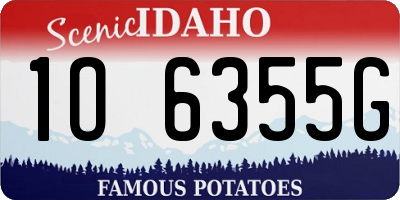 ID license plate 1O6355G