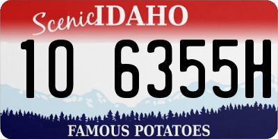 ID license plate 1O6355H
