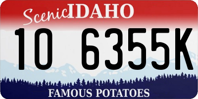 ID license plate 1O6355K