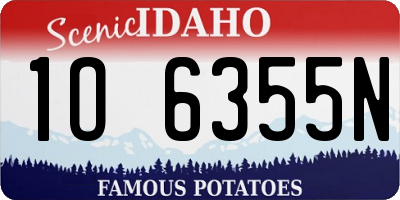 ID license plate 1O6355N