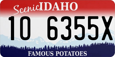 ID license plate 1O6355X