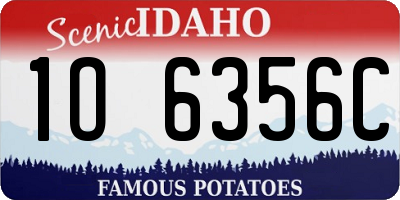 ID license plate 1O6356C