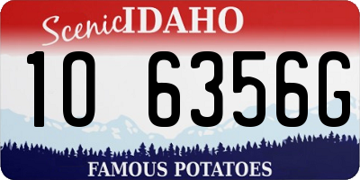 ID license plate 1O6356G