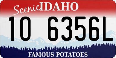 ID license plate 1O6356L