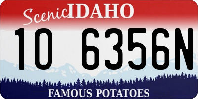 ID license plate 1O6356N