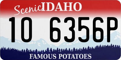 ID license plate 1O6356P