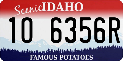 ID license plate 1O6356R