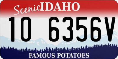 ID license plate 1O6356V