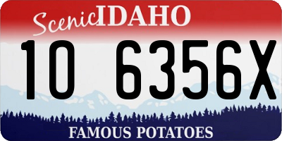 ID license plate 1O6356X