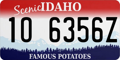 ID license plate 1O6356Z