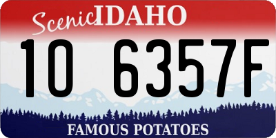 ID license plate 1O6357F