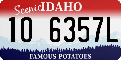 ID license plate 1O6357L