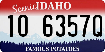 ID license plate 1O6357Q