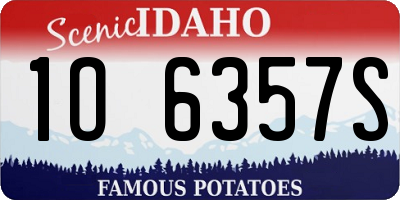 ID license plate 1O6357S