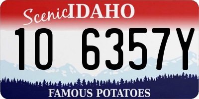 ID license plate 1O6357Y